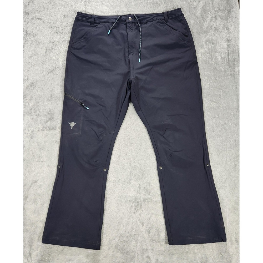 SheFly Pants Womens 22 Blue Hiking Softshell Straight Leg Zip Pocket Stretch
